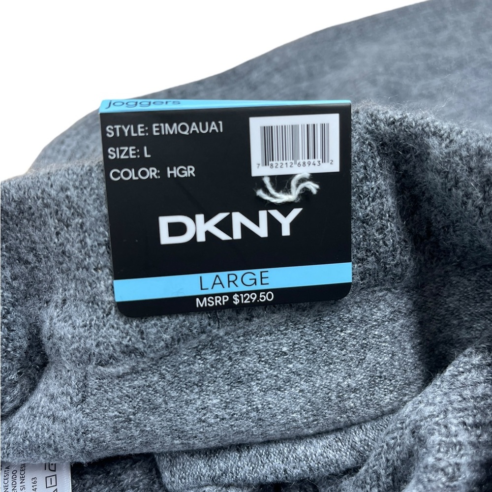 DKNY JOGGERS WOMENS SIZE LARGE HEATHERED GREY CASUAL PANTS CASHMERE BLEND - Picture 12 of 12
